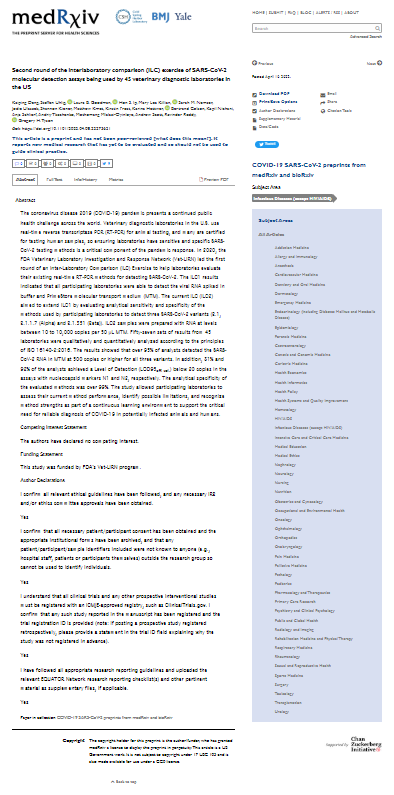 Second round of the interlaboratory comparison (ILC) exercise of SARS-CoV-2 molecular detection assays being used by 45 veterinary diagnostic laboratories in the US